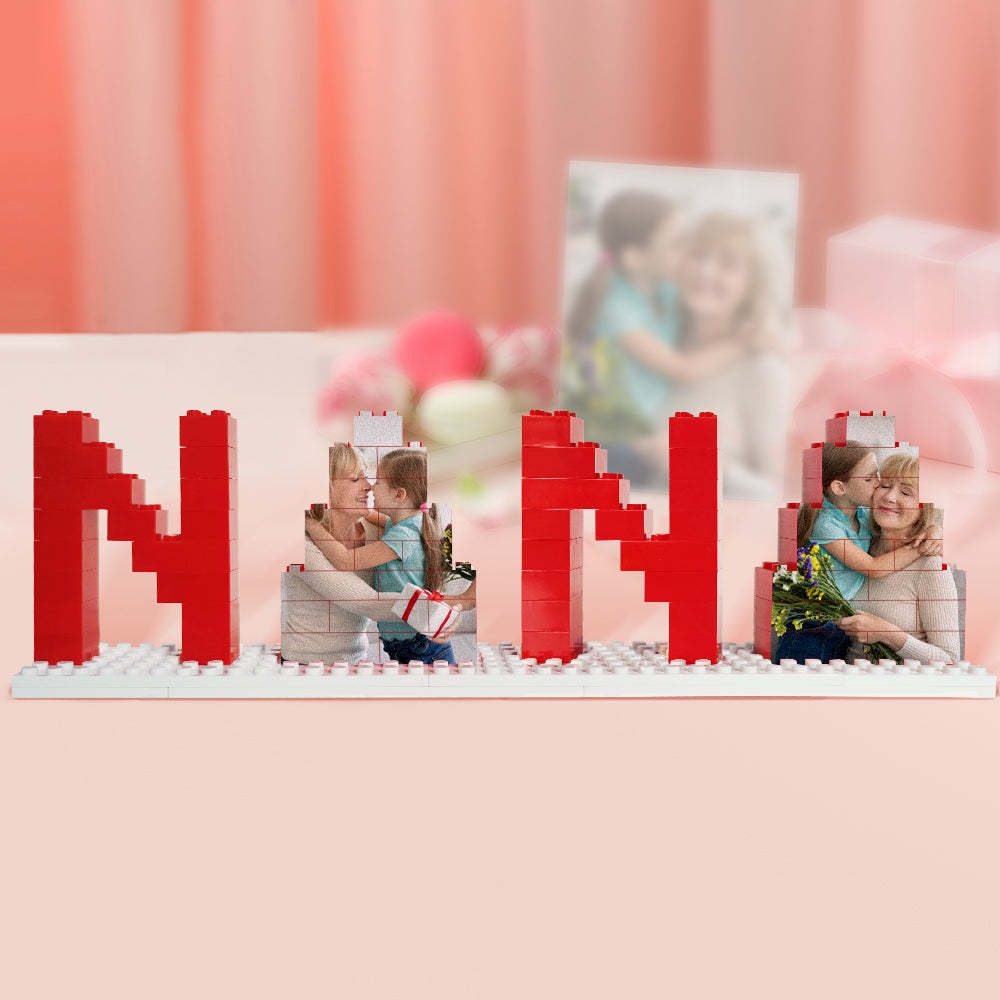 Personalized Nana Photo Building Brick Puzzles Photo Block Mother's Day Gifts - soufeelmy