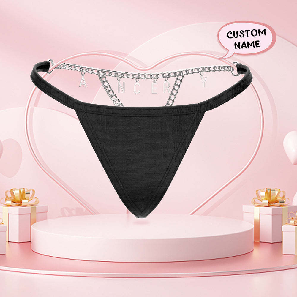 Custom Name Letter Thong Personalized Sexy Waist Chain Thong Gift For Her - soufeelmy