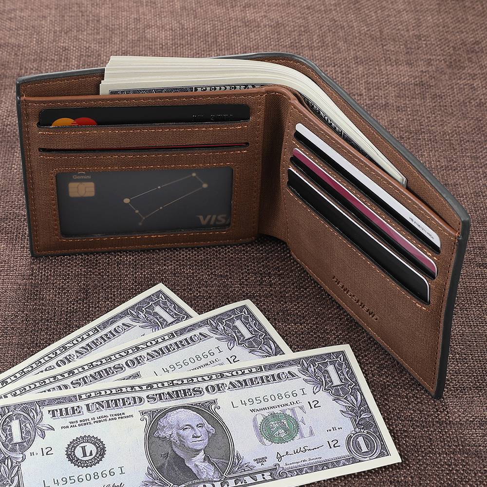 Father's Day Gifts Custom Wallet Personalized Fists Wallet Men's Bifold Wallet for Him - soufeelmy