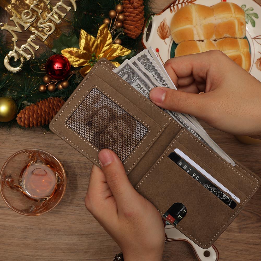 Father's Day Gifts Custom Wallet Personalized Fists Wallet Men's Bifold Wallet for Him - soufeelmy