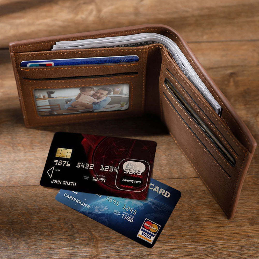 Father's Day Gifts Custom Wallet Personalized Fists Wallet Men's Bifold Wallet for Him - soufeelmy