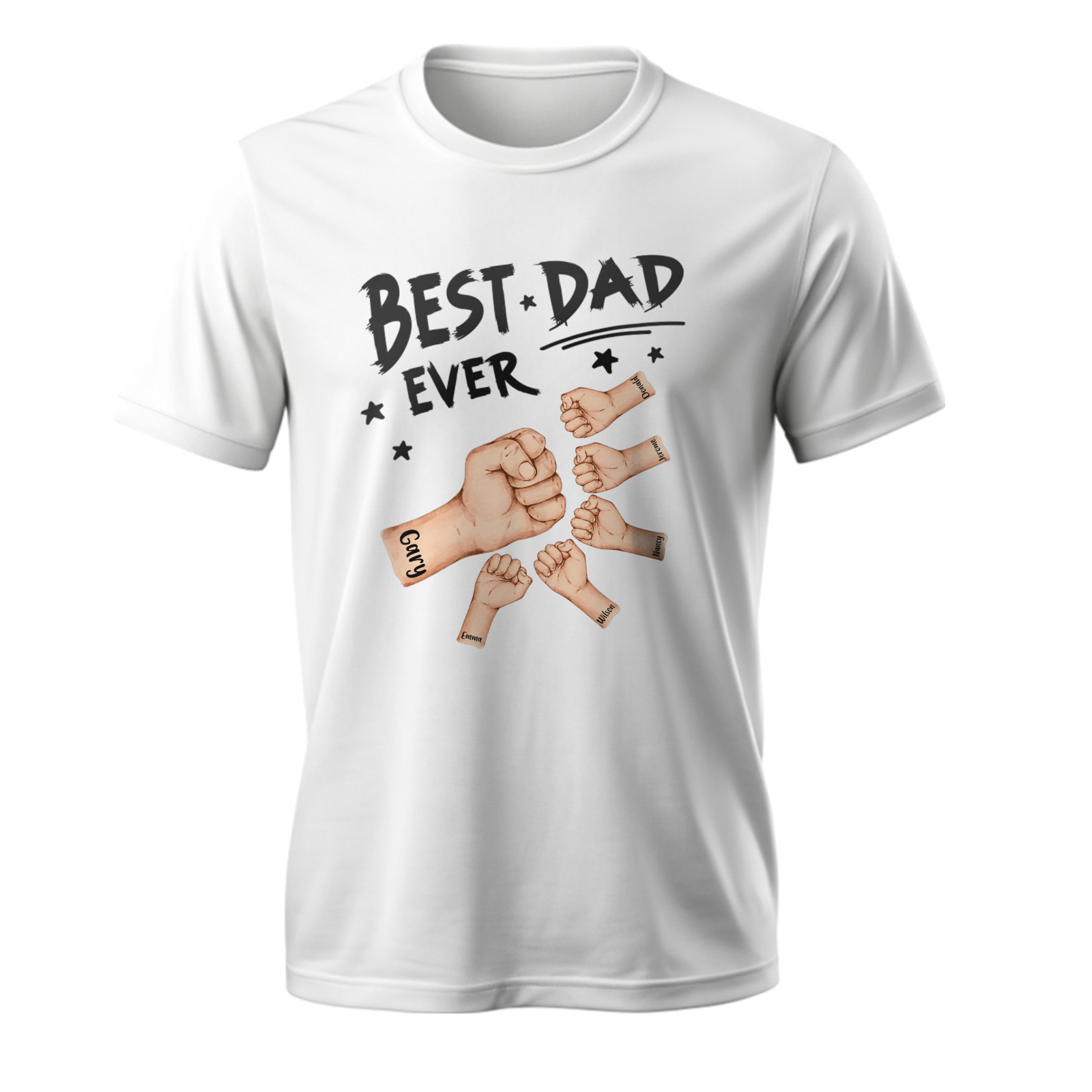 Personalized Father T-shirt Best Dad Ever for Father's Day - soufeelmy