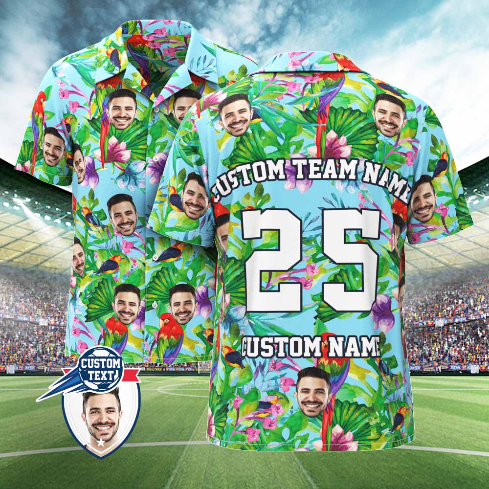 Custom Printed Hawaiian Shirt for Fans Personalized Face and Text Hawaiian Shirt Gift for fans - Enjoy Summer Time