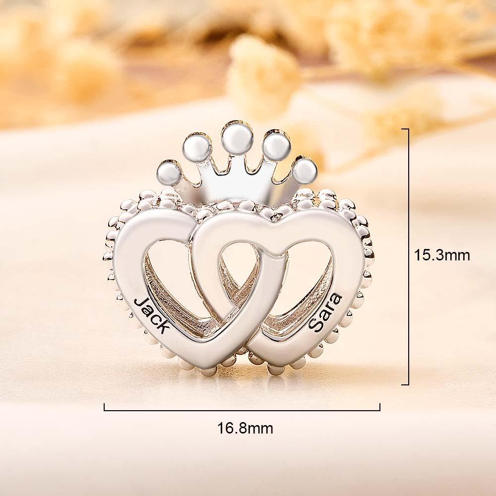 Custom Name Charm for Bracelets Mom Heart Beating Love Charms Gift for Mom Mother's Day Gifts - soufeelmy
