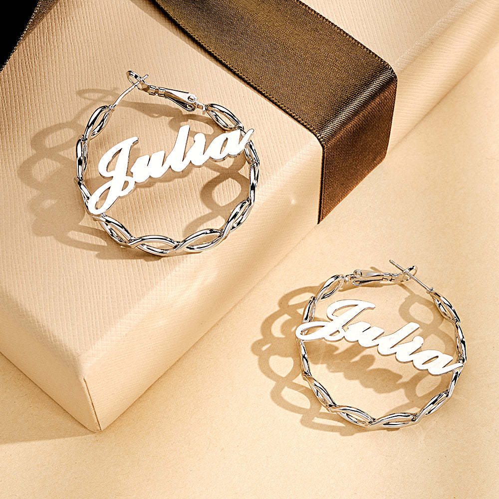 Custom Name Earrings Dream And Persistent - soufeelmy