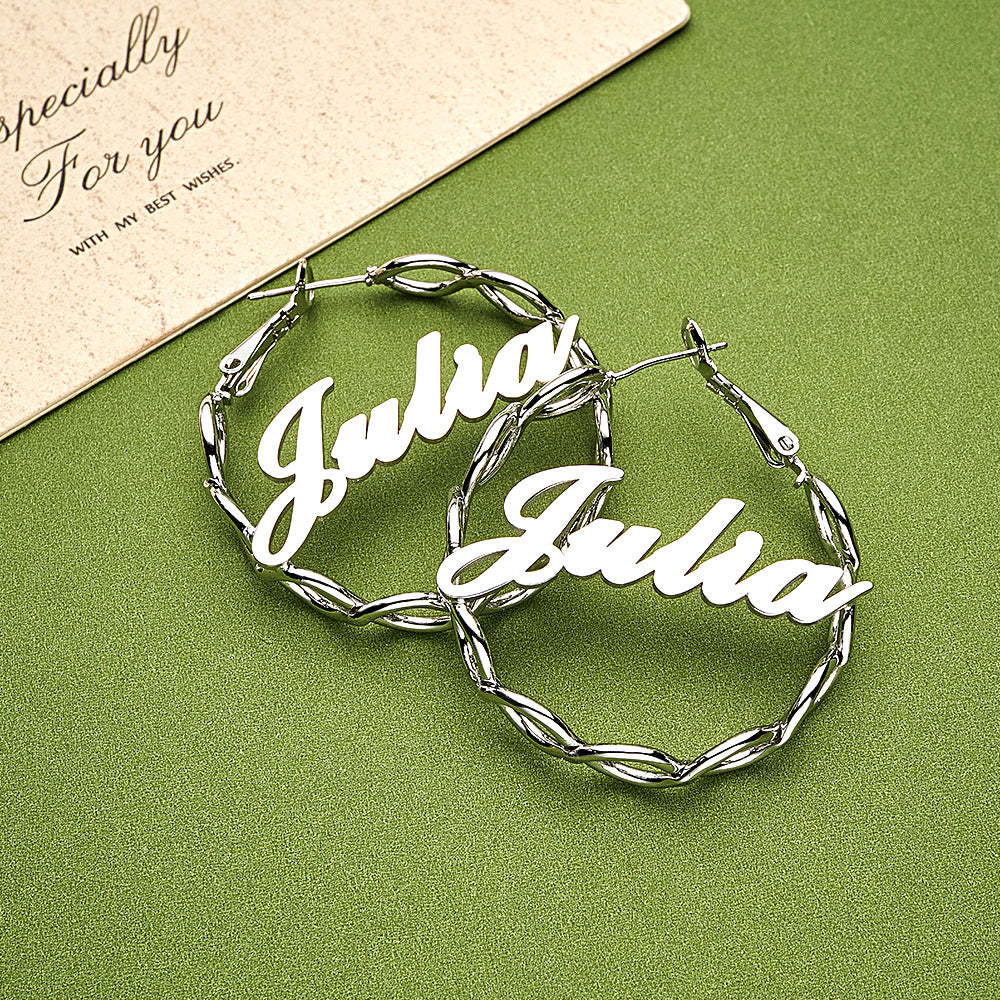 Custom Name Earrings Dream And Persistent - soufeelmy