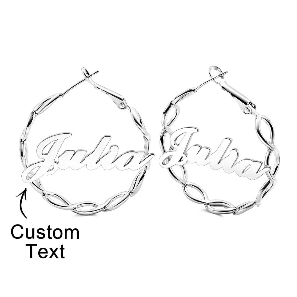 Custom Name Earrings Dream And Persistent - soufeelmy