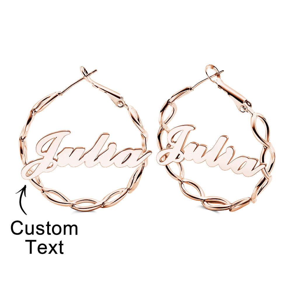 Custom Name Earrings Dream And Persistent - soufeelmy