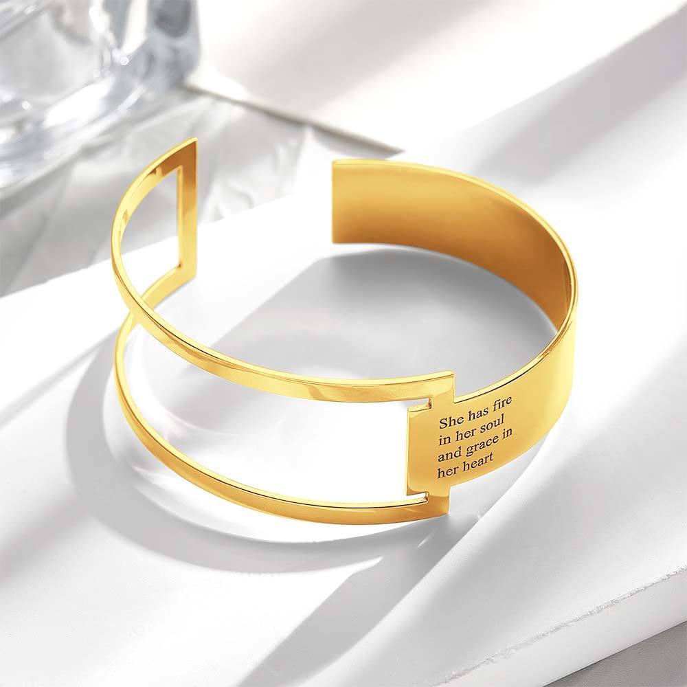 She Has Fire in Her Soul Geometric Cuff Bracelet - soufeelmy