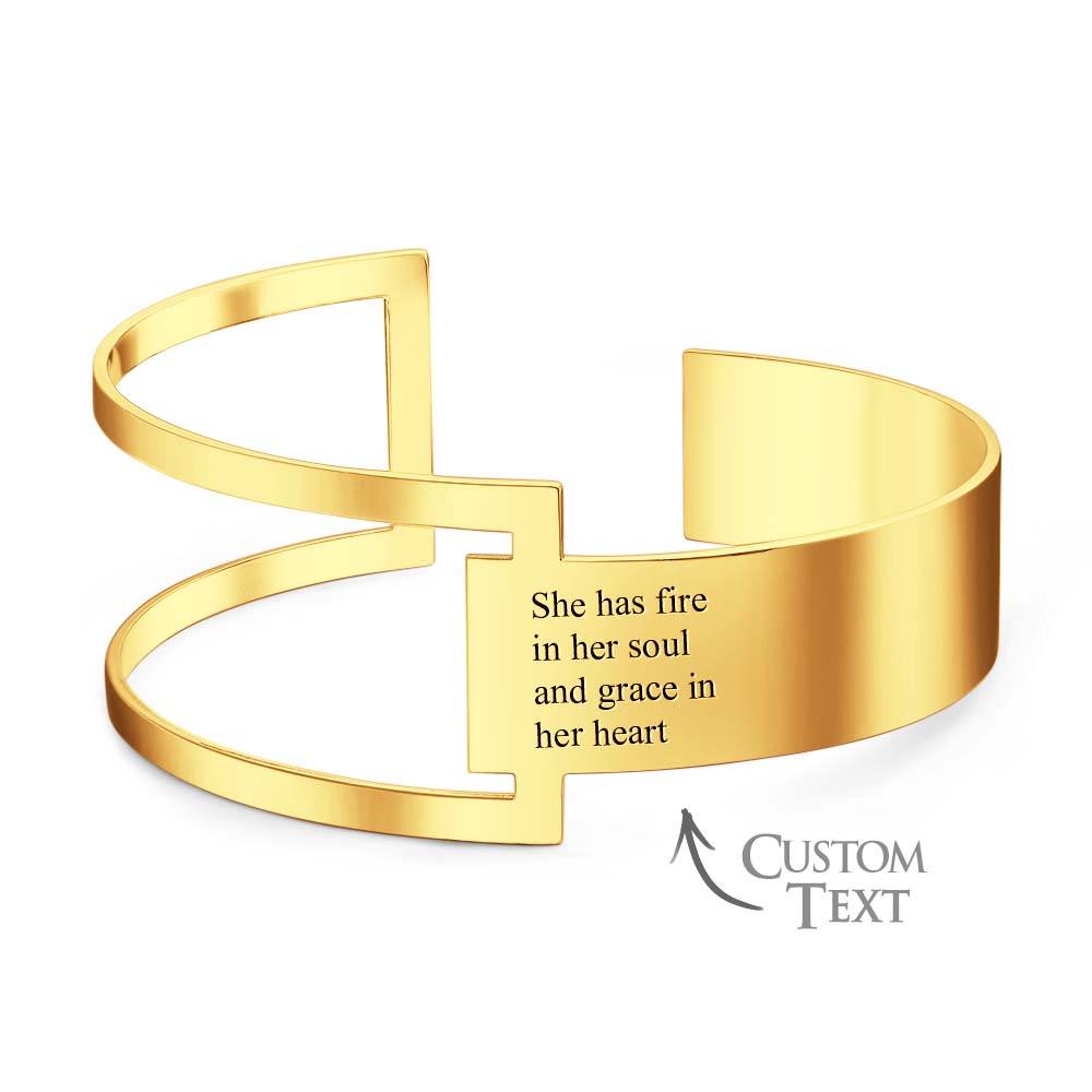 She Has Fire in Her Soul Geometric Cuff Bracelet - soufeelmy