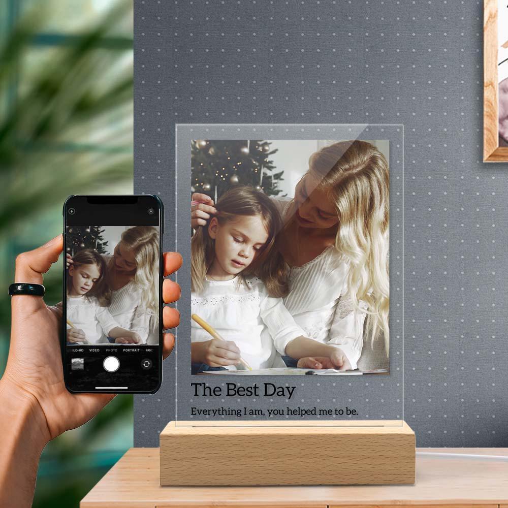 Scannable AR Video 3D Album Acrylic Lamp, A Unique Photo Gift to Record Beautiful Moments with Mom - soufeelmy