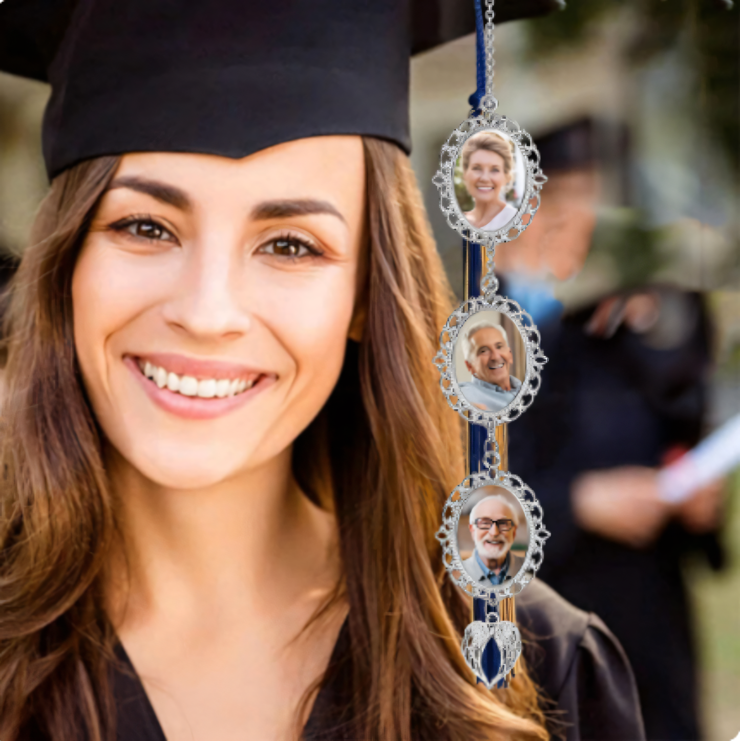 Personalized Graduation Tassel Photo Charm, Memorial Graduation Gift - soufeelmy