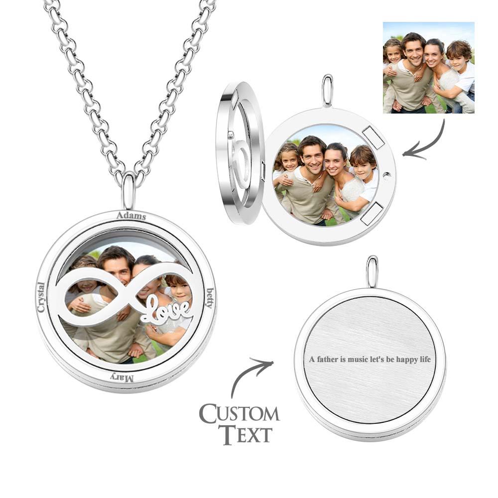 Custom Photo Engraved Locket Necklace Simple Men's Gift - soufeelmy