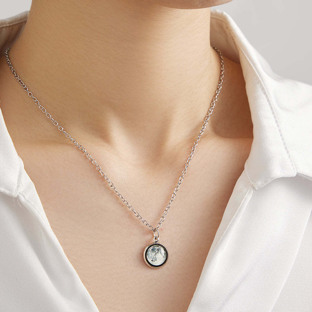 Custom Moon Phase Necklace Birth Moon Jewelry Necklace - soufeelmy