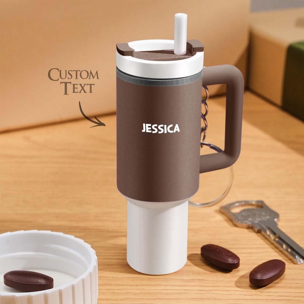 Miniature Tumbler Keychains with Custom Name Portable Pill Box - soufeelmy
