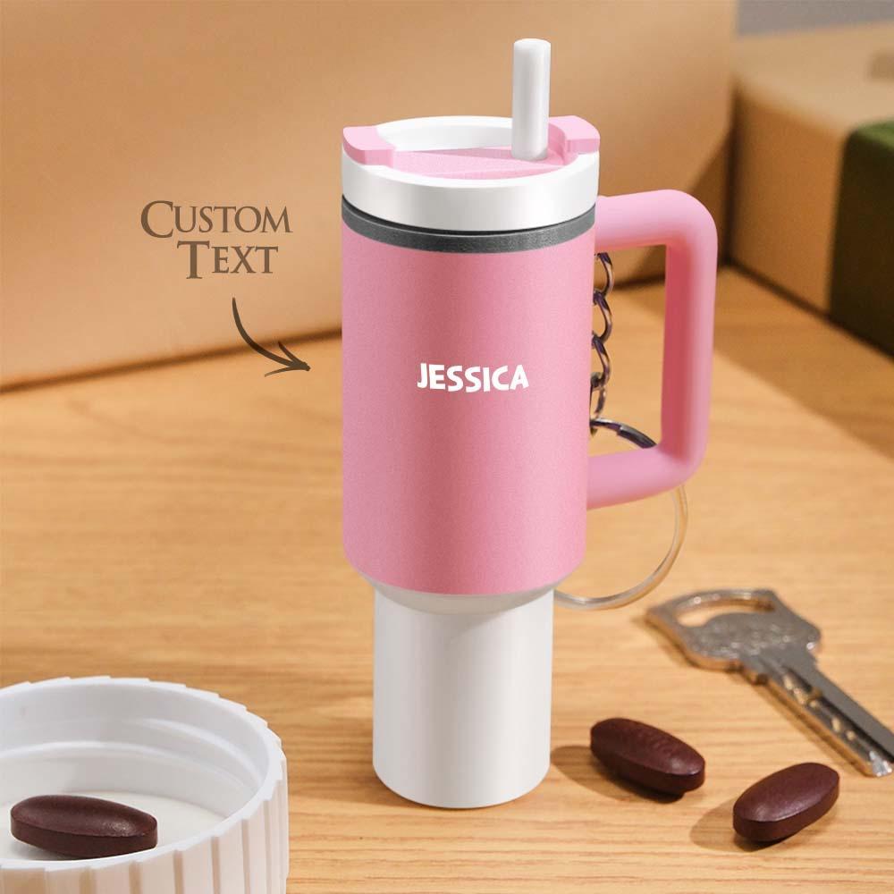 Miniature Tumbler Keychains with Custom Name Portable Pill Box - soufeelmy