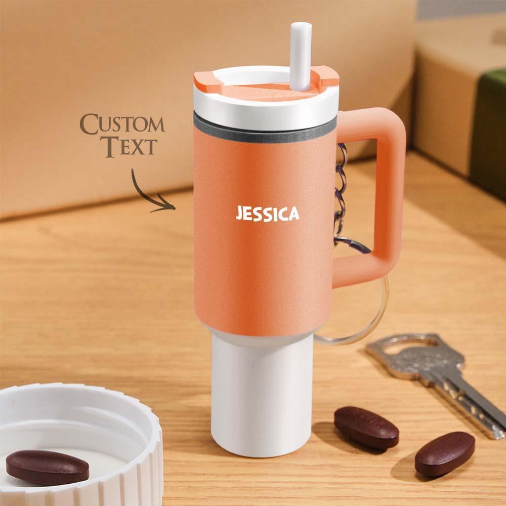 Miniature Tumbler Keychains with Custom Name Portable Pill Box - soufeelmy