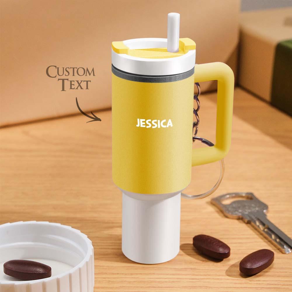 Miniature Tumbler Keychains with Custom Name Portable Pill Box - soufeelmy