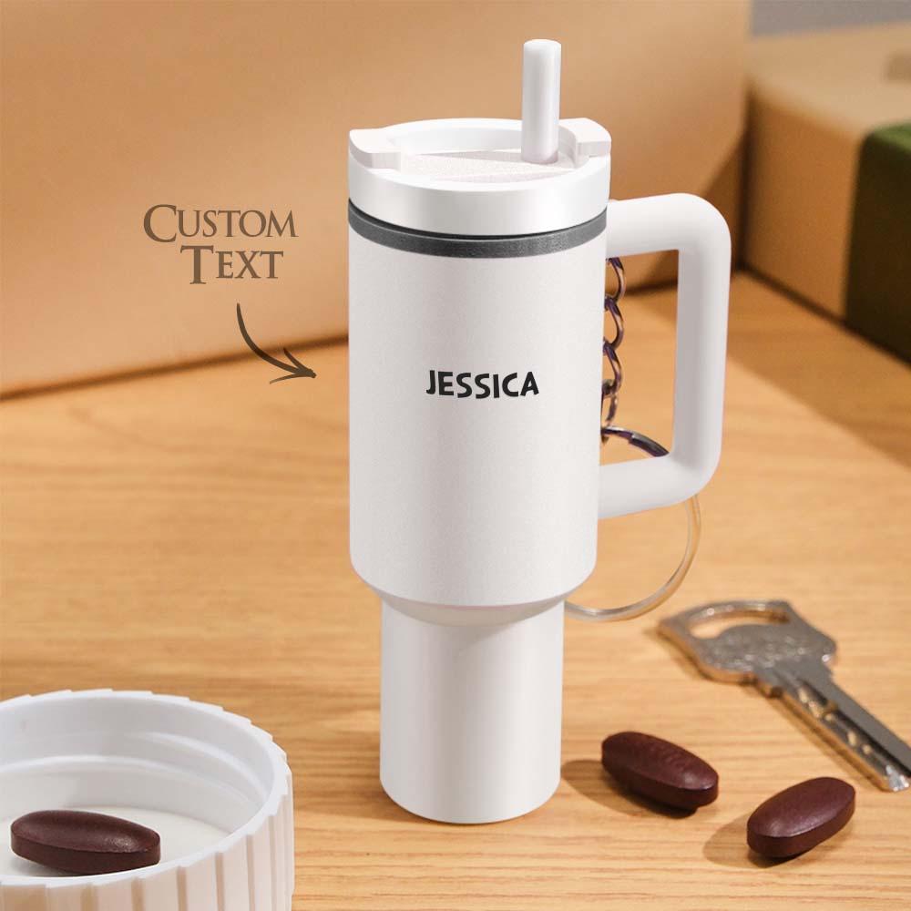 Miniature Tumbler Keychains with Custom Name Portable Pill Box - soufeelmy