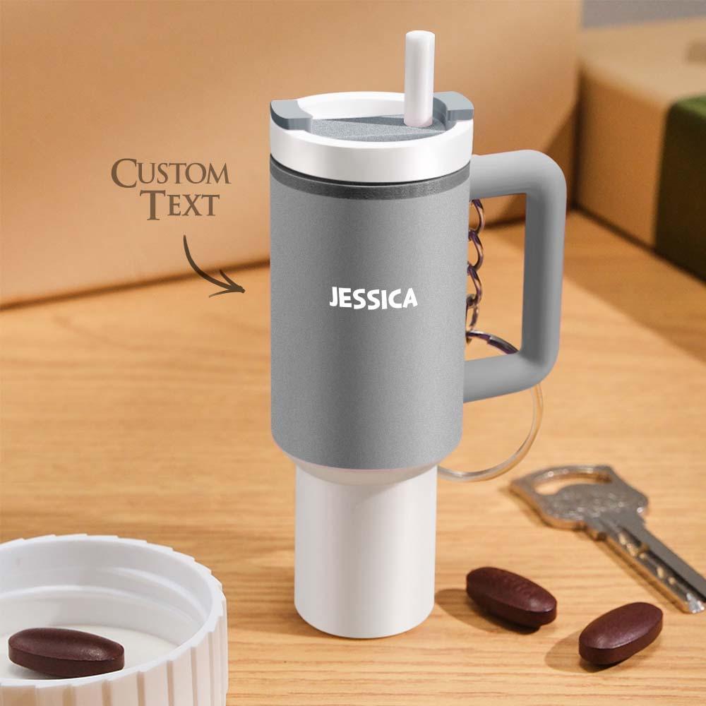 Miniature Tumbler Keychains with Custom Name Portable Pill Box - soufeelmy