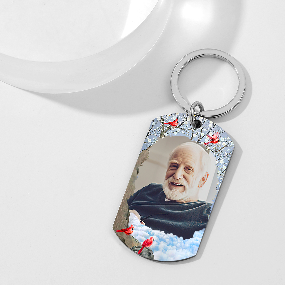 Custom Photo I'll Carry You - Memorial Gift For Family Personalized Aluminum Keychain - soufeelmy