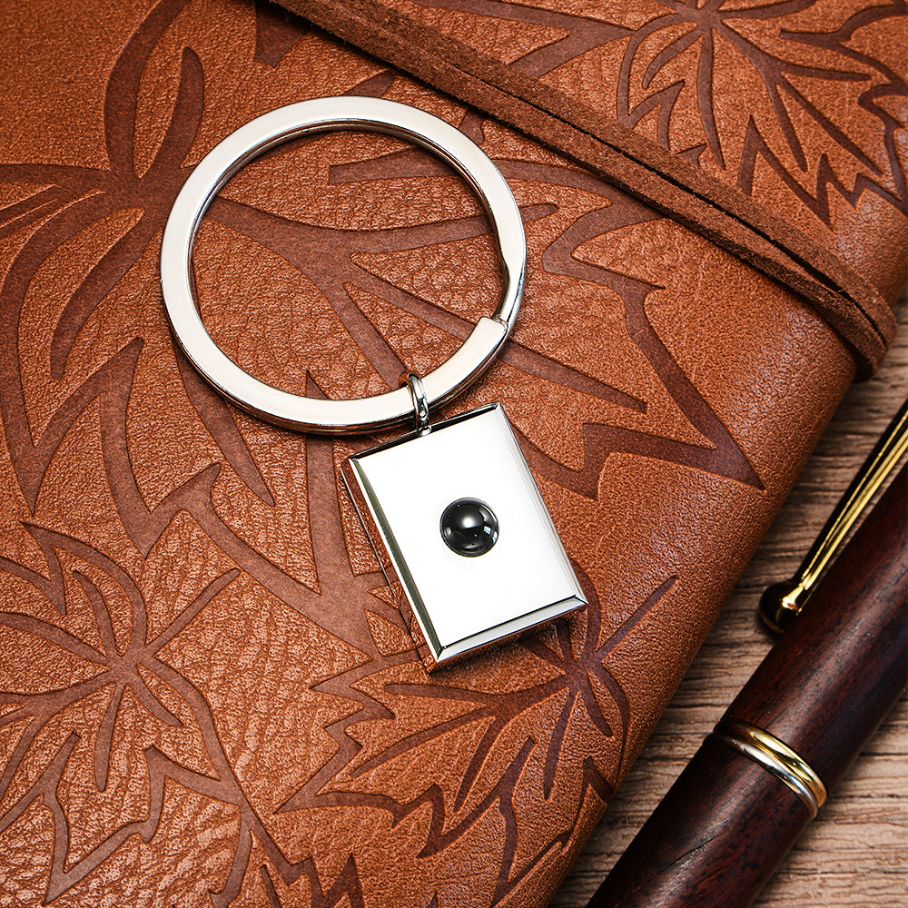 Personalized Photo Projection Keychain Custom Photo Keychain for Dad Father's Day Gift - soufeelmy