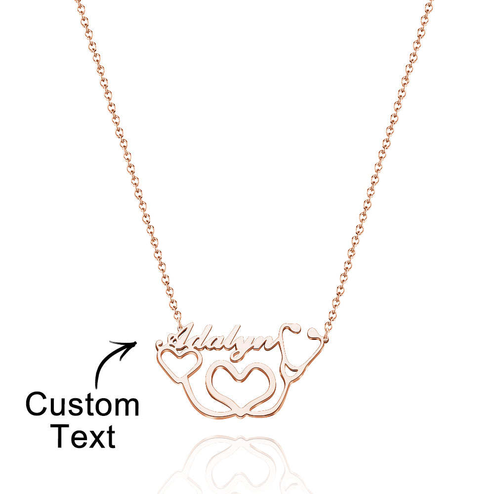 Personalized Heart-Shaped Stethoscope Necklace - Custom Name Medical Jewelry Gift for Healthcare Professionals - soufeelmy
