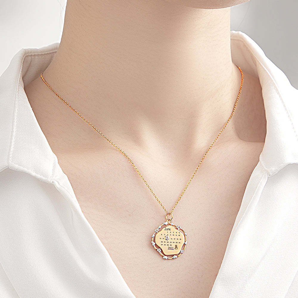 Personalized Calendar Necklace Creative Memorial Love Gift - soufeelmy