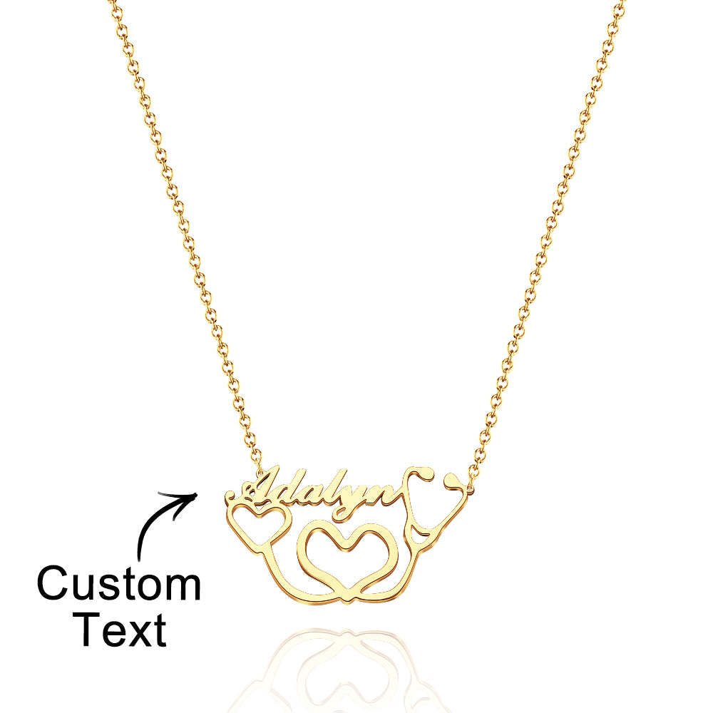 Personalized Heart-Shaped Stethoscope Necklace - Custom Name Medical Jewelry Gift for Healthcare Professionals - soufeelmy