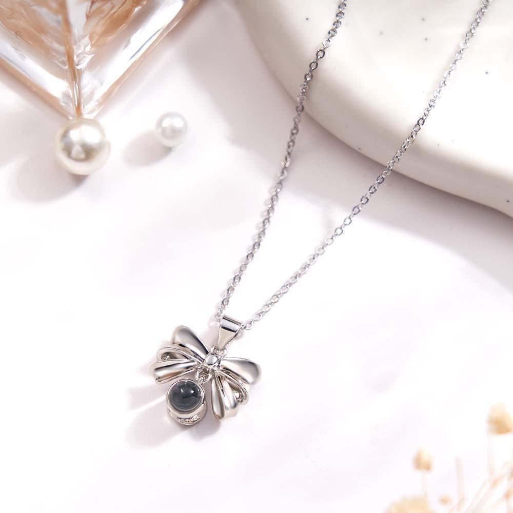 Custom Projection Necklace Sweet Bow Girl Gift - soufeelmy