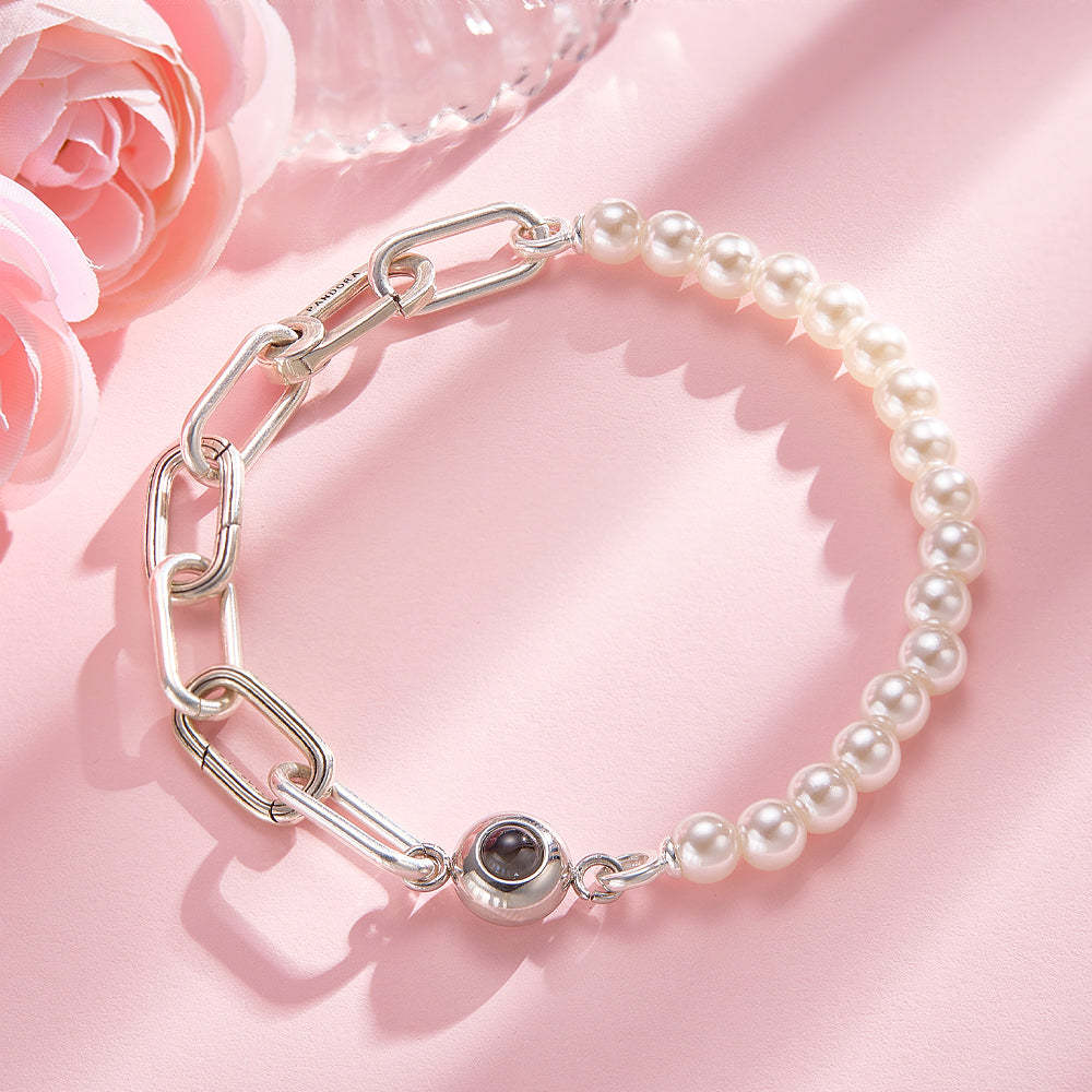 Personalized Projection Bracelet Pearl Splicing Chain Girl Gift - soufeelmy