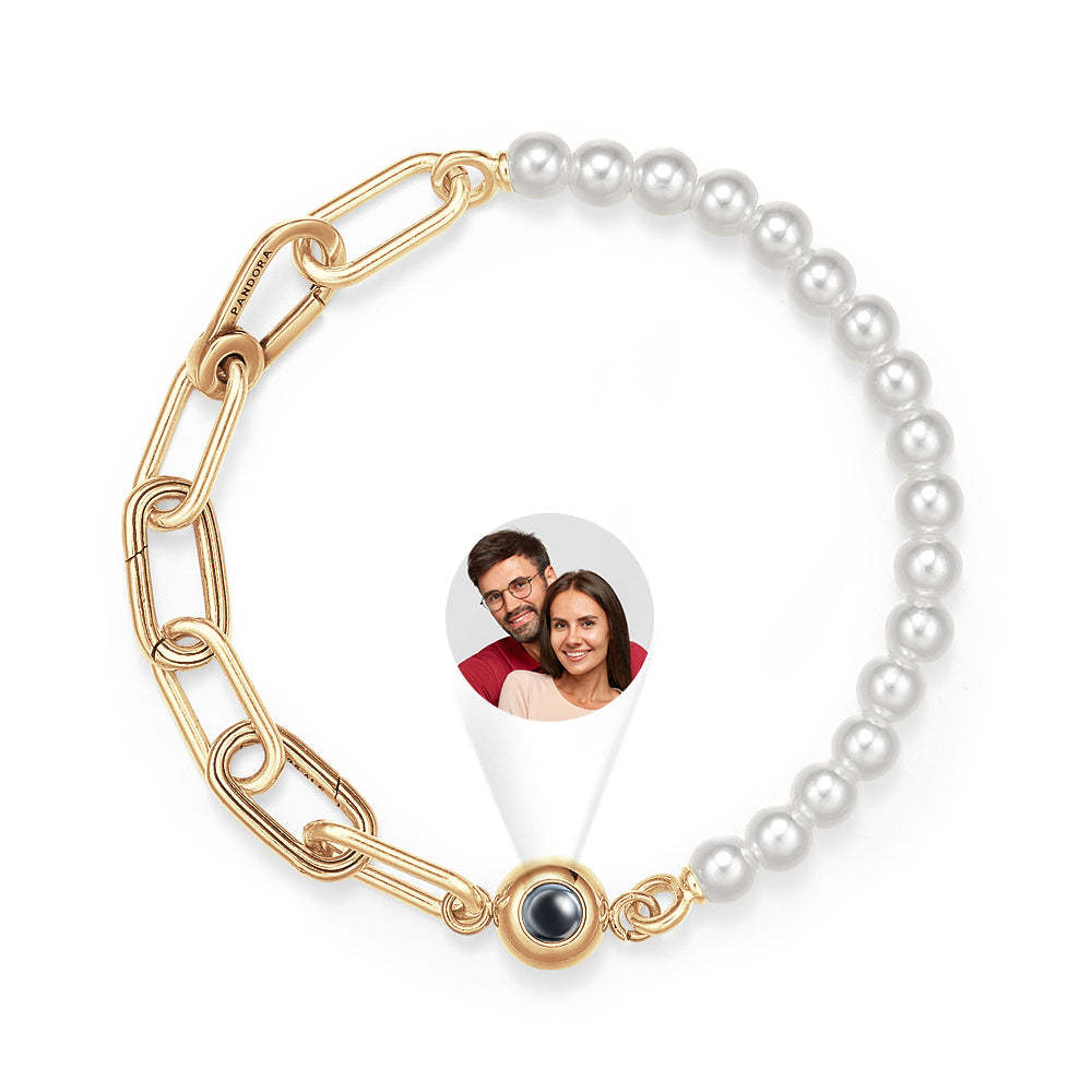 Personalized Projection Bracelet Pearl Splicing Chain Girl Gift - soufeelmy
