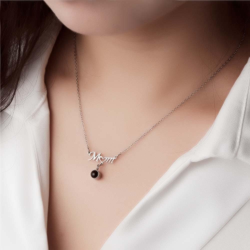 Custom Photo Projection Love Heart Mom Theme Jewelry Pendant Gift For Mom - soufeelmy
