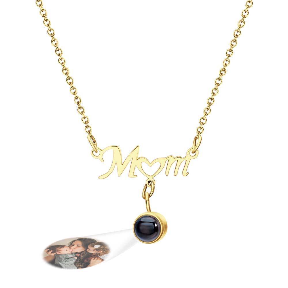 Custom Photo Projection Love Heart Mom Theme Jewelry Pendant Gift For Mom - soufeelmy