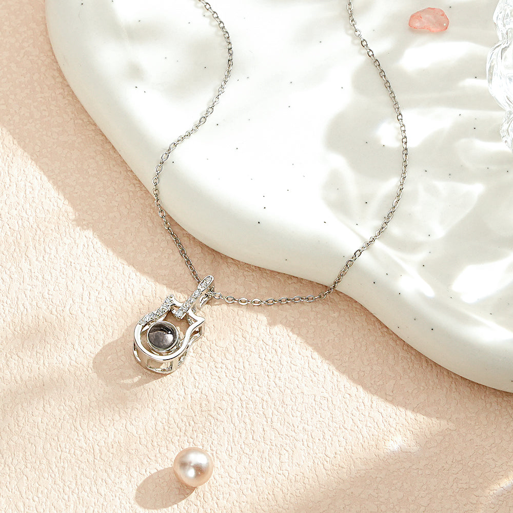 Personalized Guitar Design Projection Necklace Gift for Guitar Lovers - soufeelmy