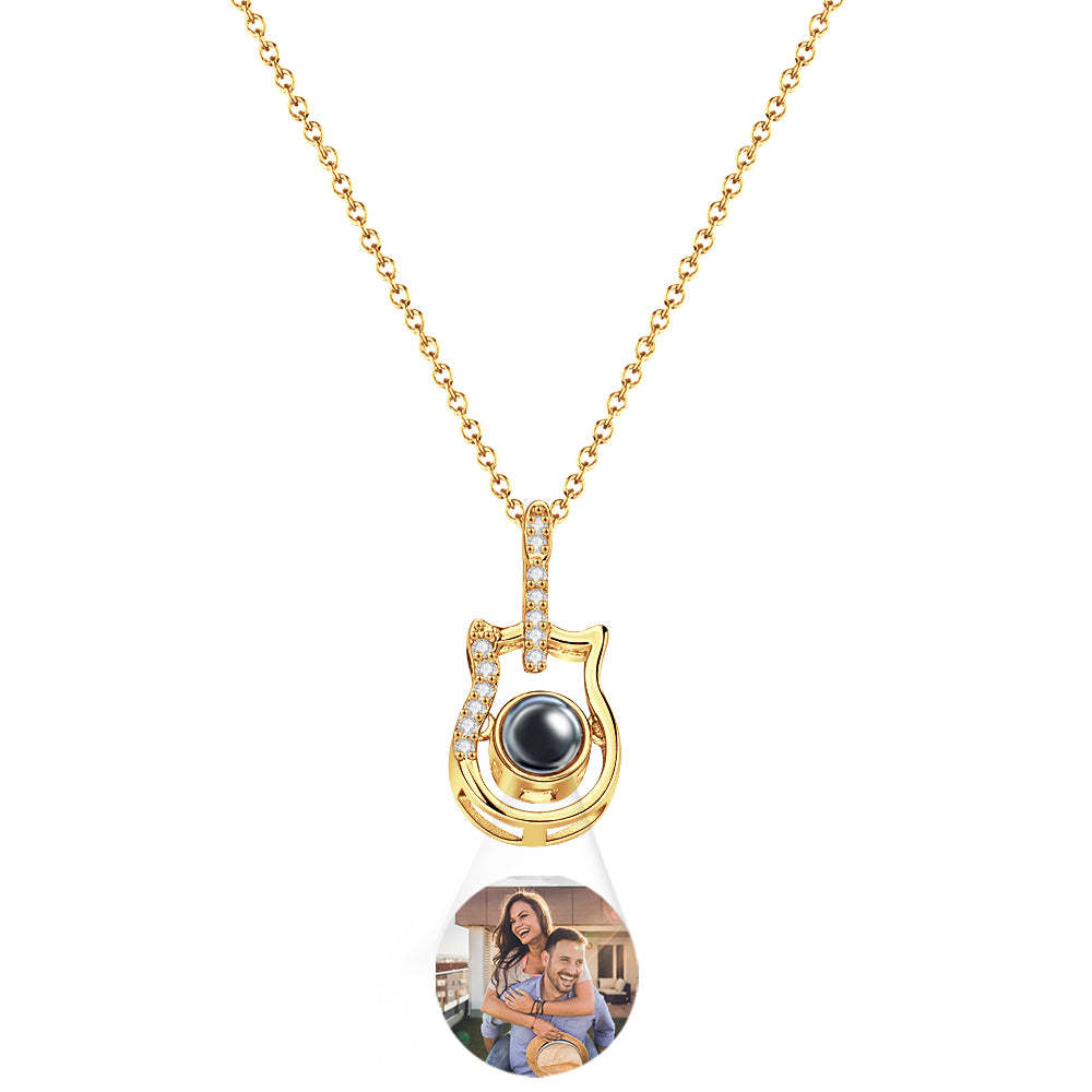 Personalized Guitar Design Projection Necklace Gift for Guitar Lovers - soufeelmy