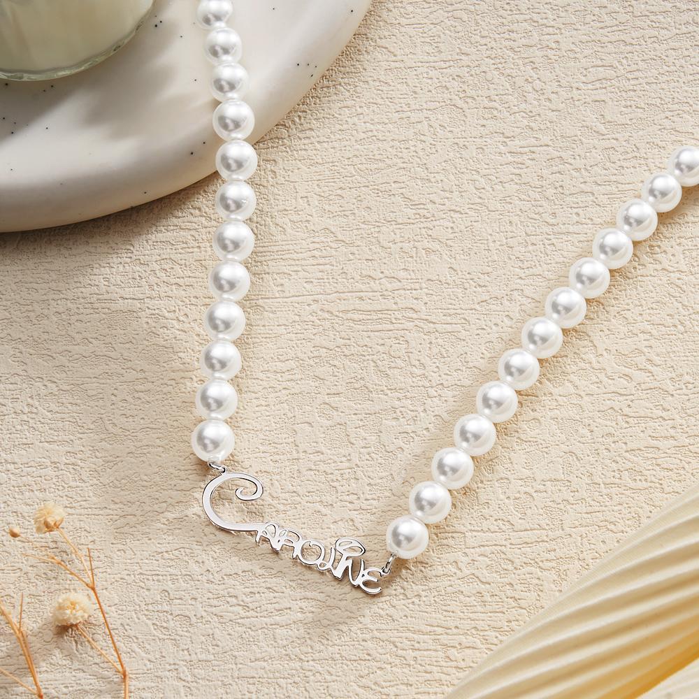Custom Name Pearl Necklace Classic Girl Gift - soufeelmy