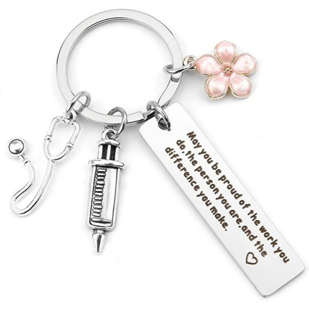 Nurse Keychain Stainless Steel Keychain Gifts For Women Nurses Week Gifts Nursing Graduation Gift Nurse Practitioner Gifts - soufeelmy