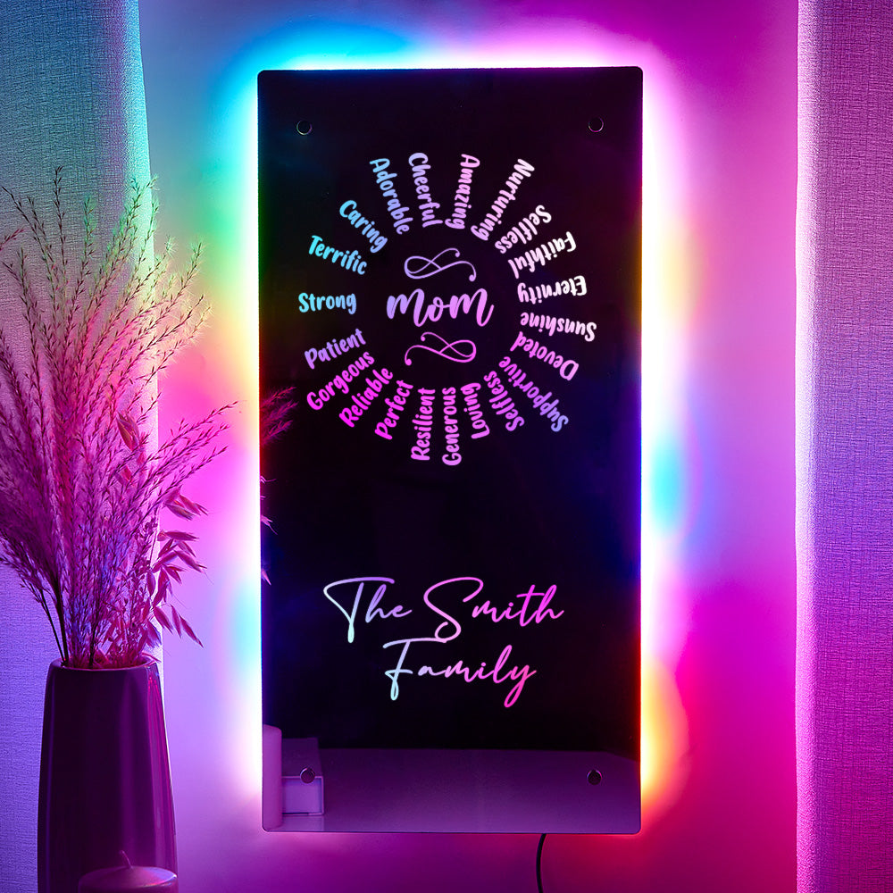 Personalized Name Mirror Light Mother's Day Gift - soufeelmy