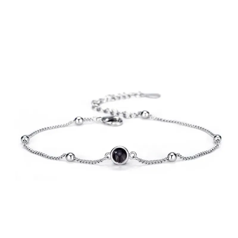 Custom Projection Picture Bracelet with Real Rose Bear Gift box Rose Shaped Necklace Gift Box Jewellery Gift Box - soufeelmy