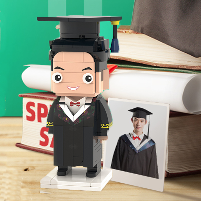 Graduation Gift Custom Brick Figures Full Body Customizable 1 Person Gift For Him Personalized Dad Gifts Graduation Gift Ideas For Guys - soufeelmy