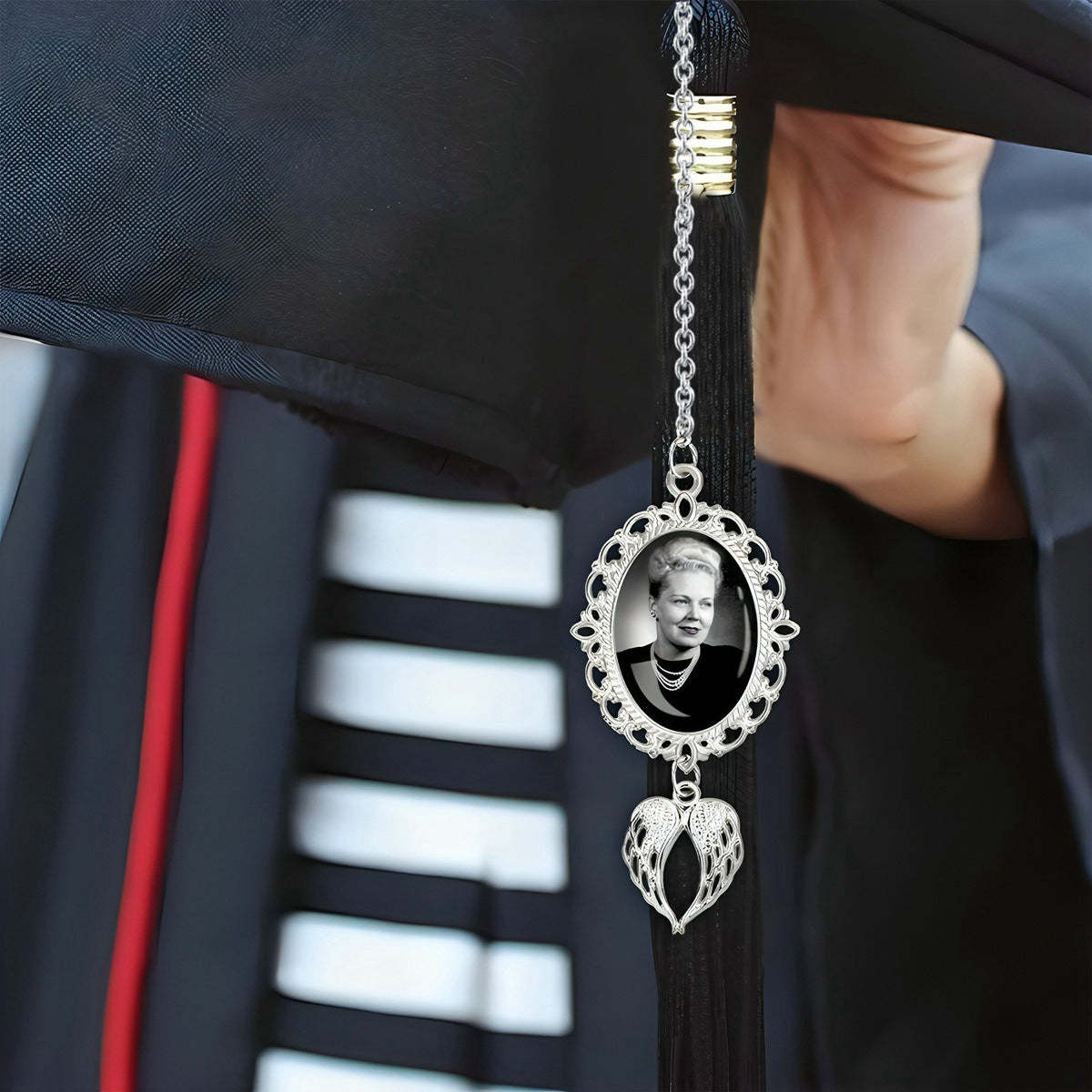 Personalized Graduation Tassel Photo Charm, Memorial Graduation Gift - soufeelmy