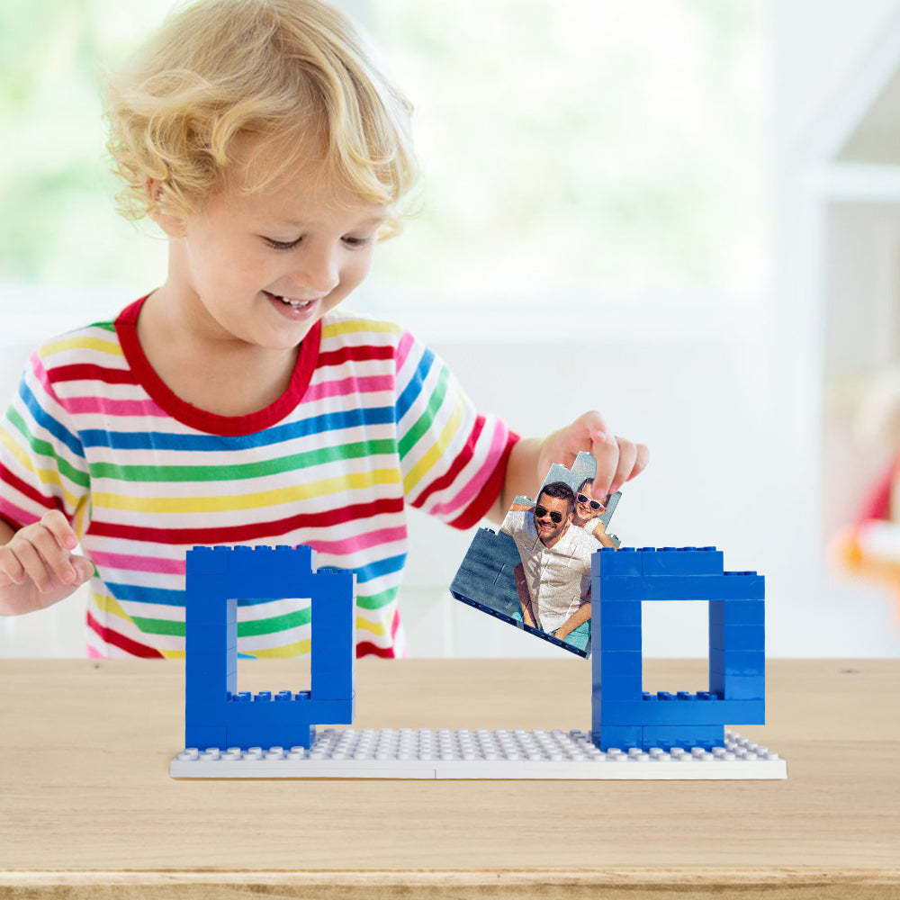 Personalized DAD and PAPA Photo Building Brick Puzzles Photo Block Father's Day Gifts - soufeelau