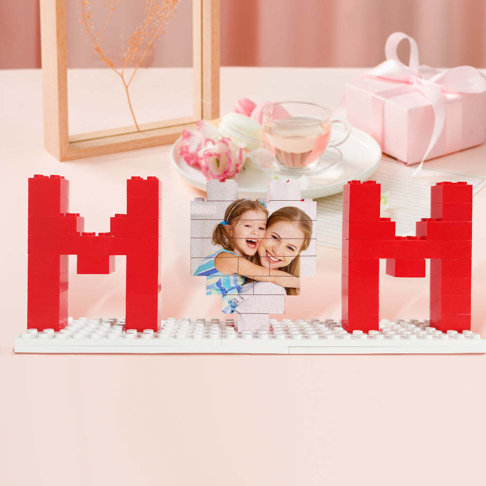 Personalized Mom Photo Building Brick Puzzles Photo Block Mother's Day Gifts - soufeelau