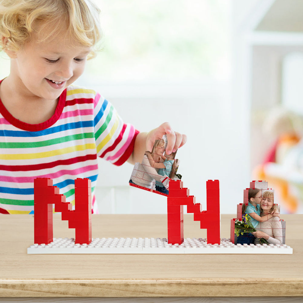 Personalized Nana Photo Building Brick Puzzles Photo Block Mother's Day Gifts - soufeelau