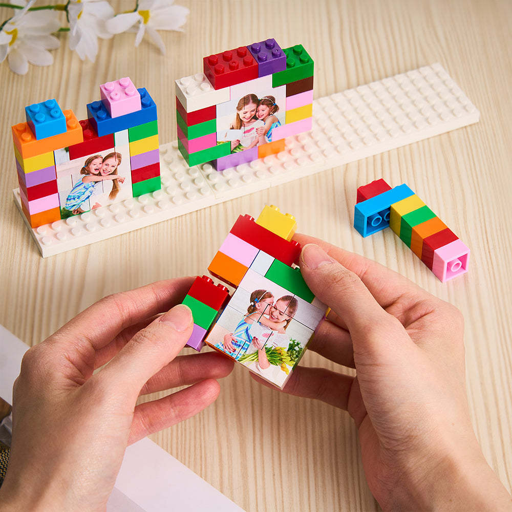 Custom Mom Photo Building Brick Puzzles Personalized Colored Photo Block Mother's Day Gifts - soufeelau
