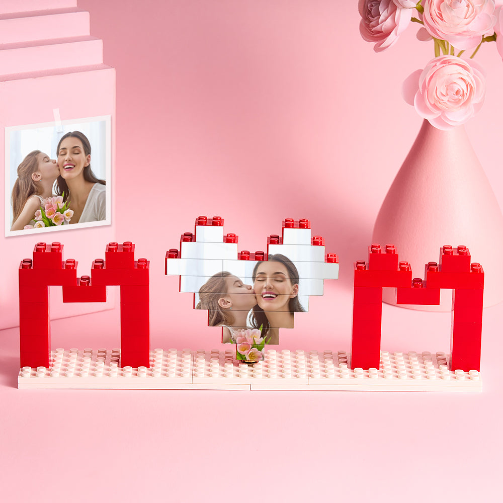 Custom Mom Photo Building Brick Puzzles Personalized Photo Block Mother's Day Gifts - soufeelau
