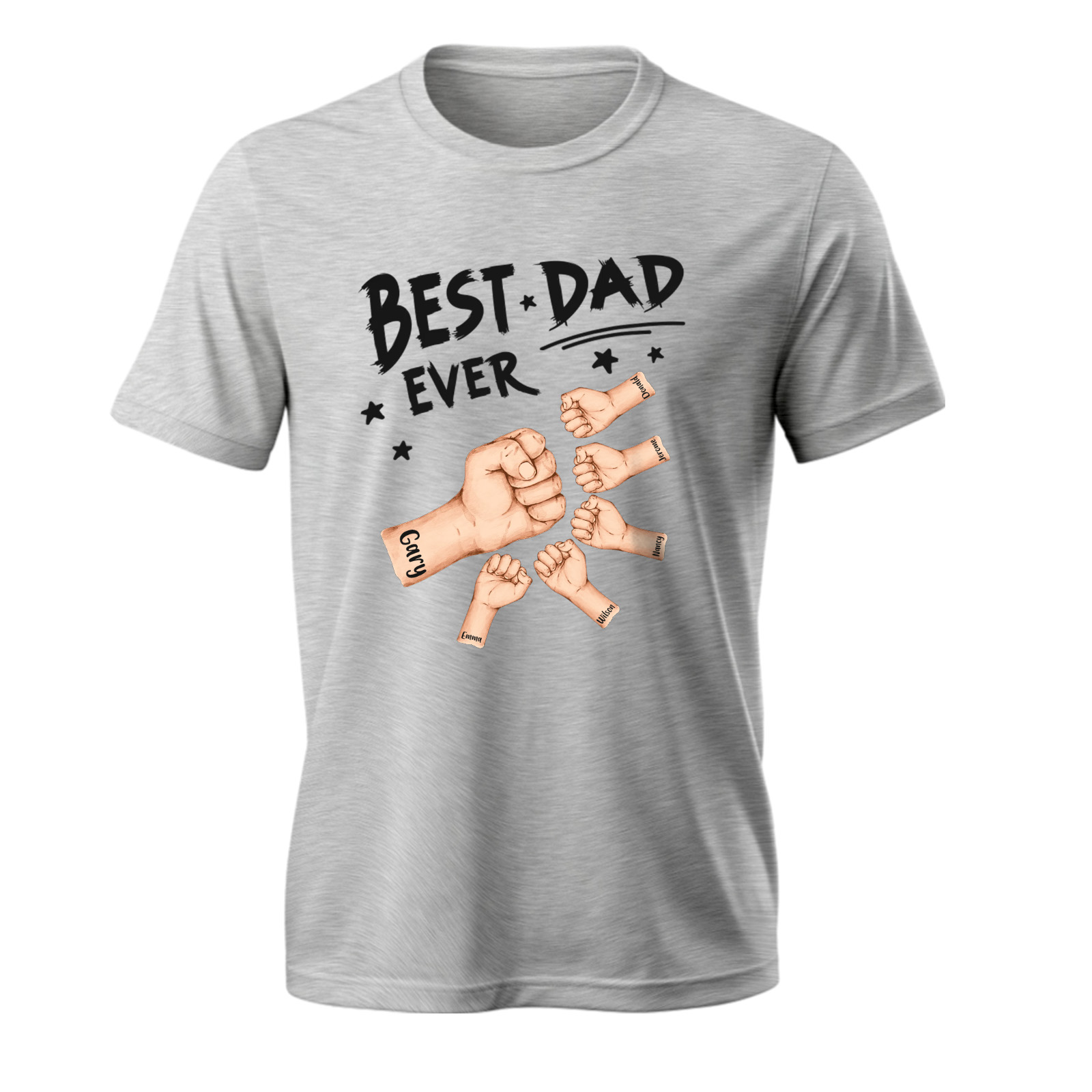 Personalized Father T-shirt Best Dad Ever for Father's Day - soufeelau