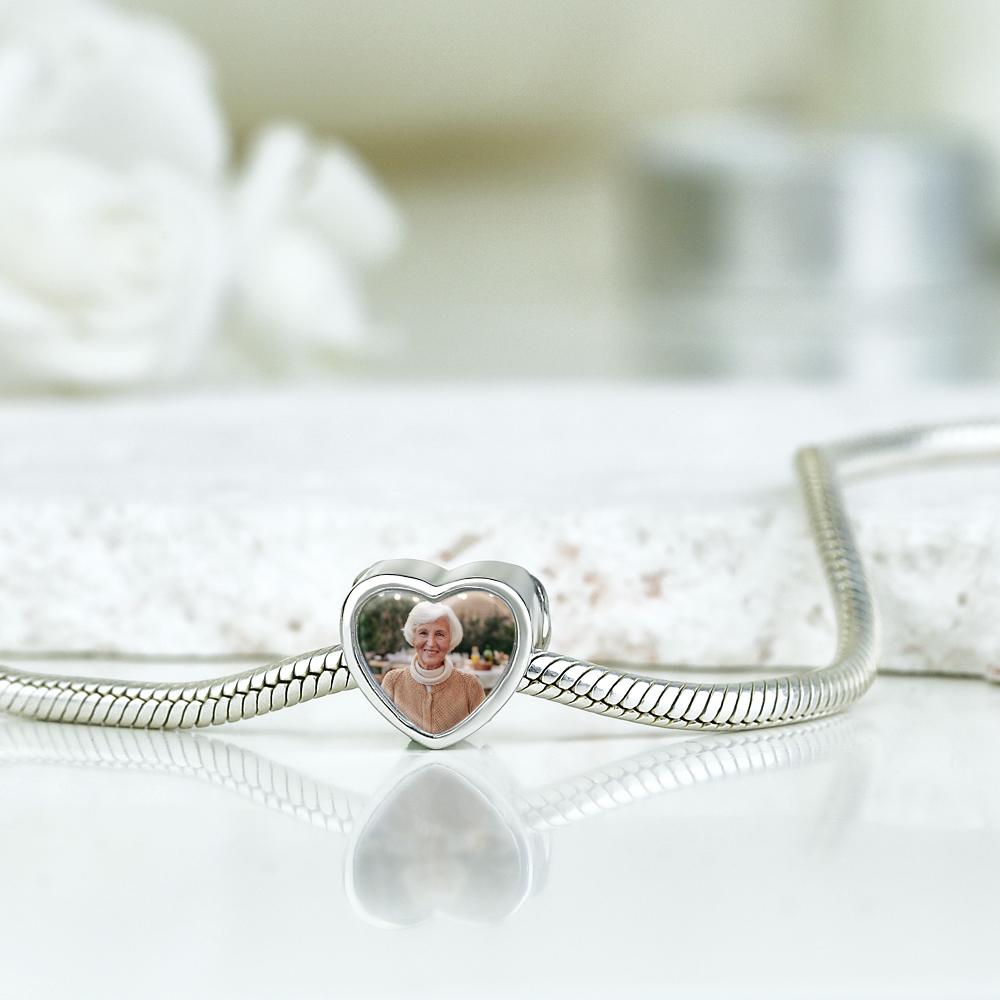 Custom Photo Charm Heart Wing Romantic Gift - soufeelau