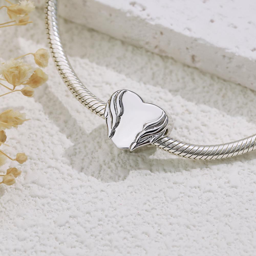 Custom Photo Charm Heart Wing Romantic Gift - soufeelau